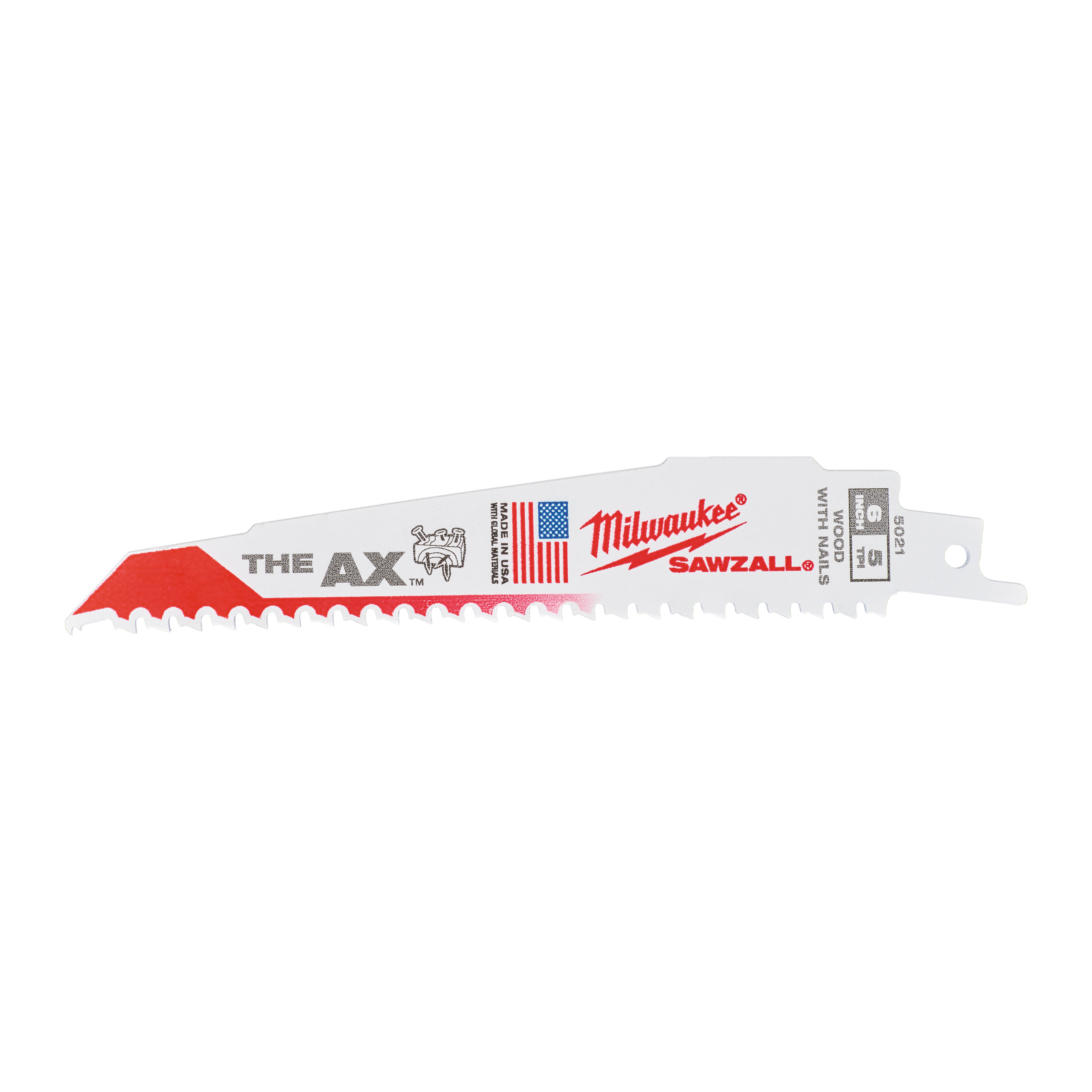 Полотно сабельное SAWZALL™ AX 150х5/3.2 FANG TIP Bi-Metal 8%Co (5шт/уп) Milwaukee