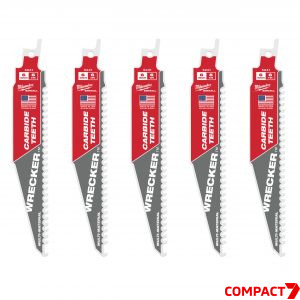 Полотно сабельное SAWZALL™ WRECKER CARBIDE 150x6 (5шт/уп) Milwaukee