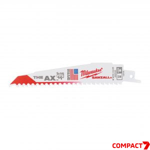 Полотно сабельное Milwaukee  SAWZALL™ AX 150х5/3.2 FANG TIP Bi-Metal 8%Co (25шт/уп)