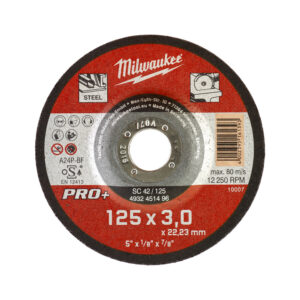 Диск отрезной по металлу Milwaukee  SCS 42 / 125x3 PRO+ (заказ кратно 25шт.)